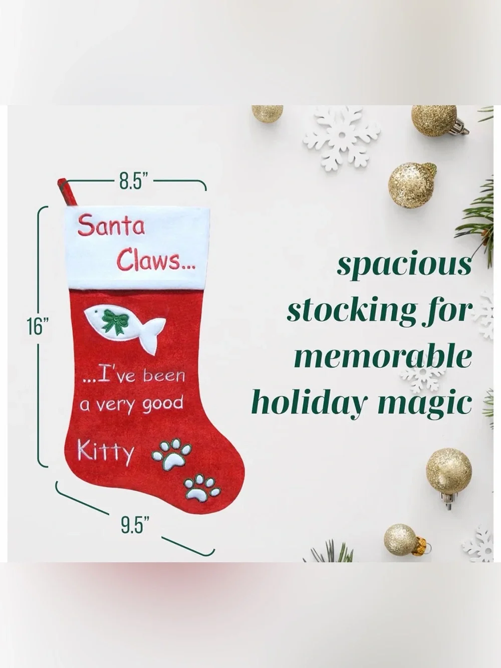Cat Christmas Stocking